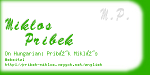 miklos pribek business card